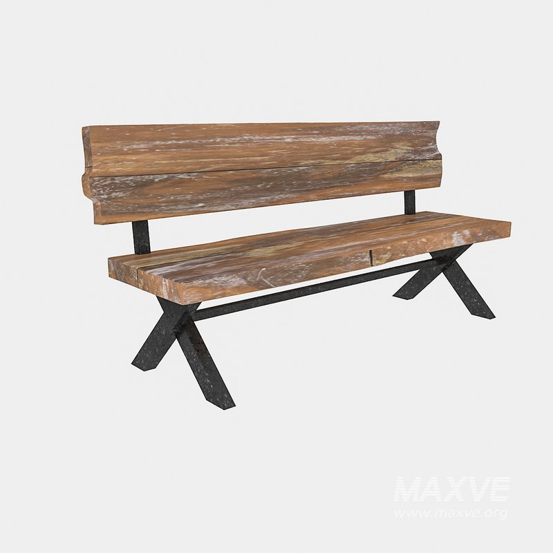 3D natural wood chair model - Image 1