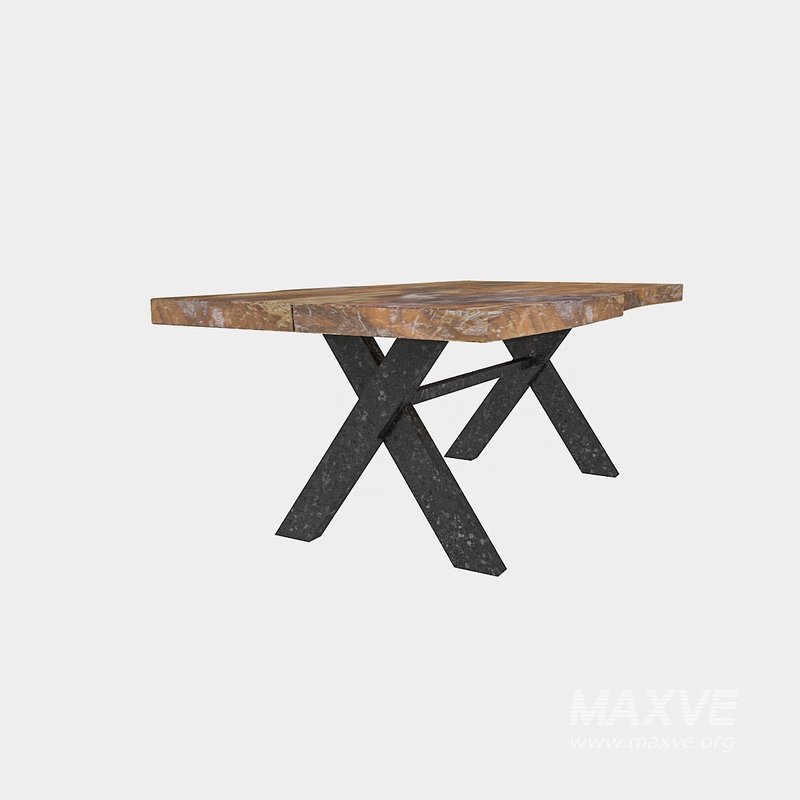 3D natural wood chair model - Image 3