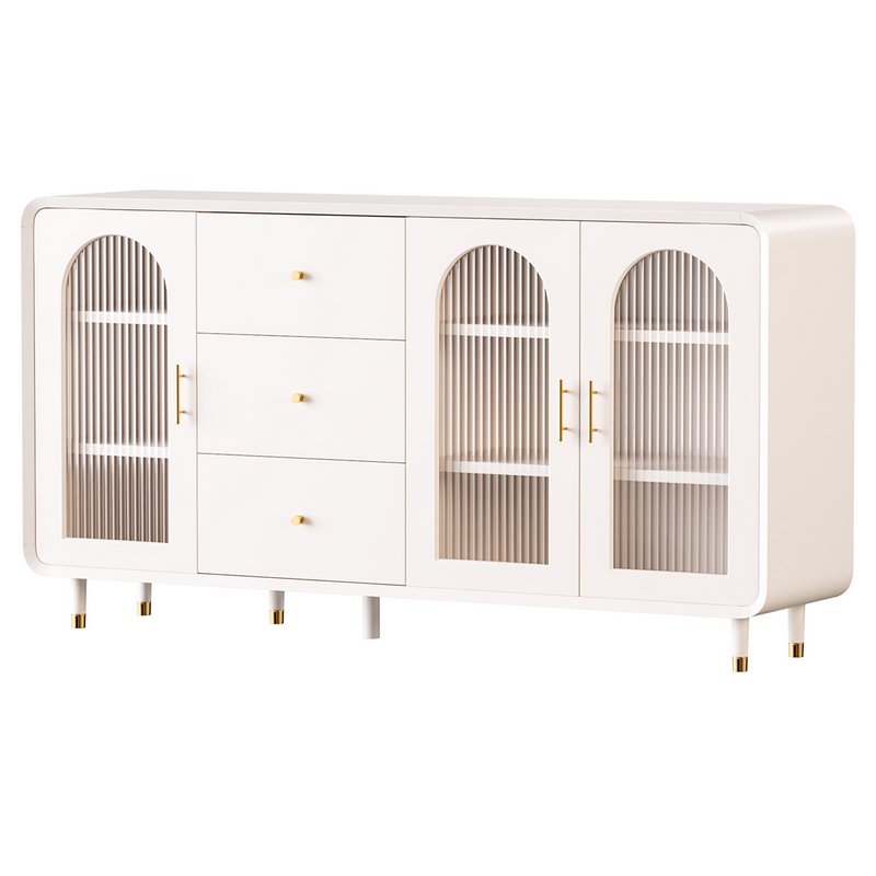 Modern White Sideboard Credenza - Image 2