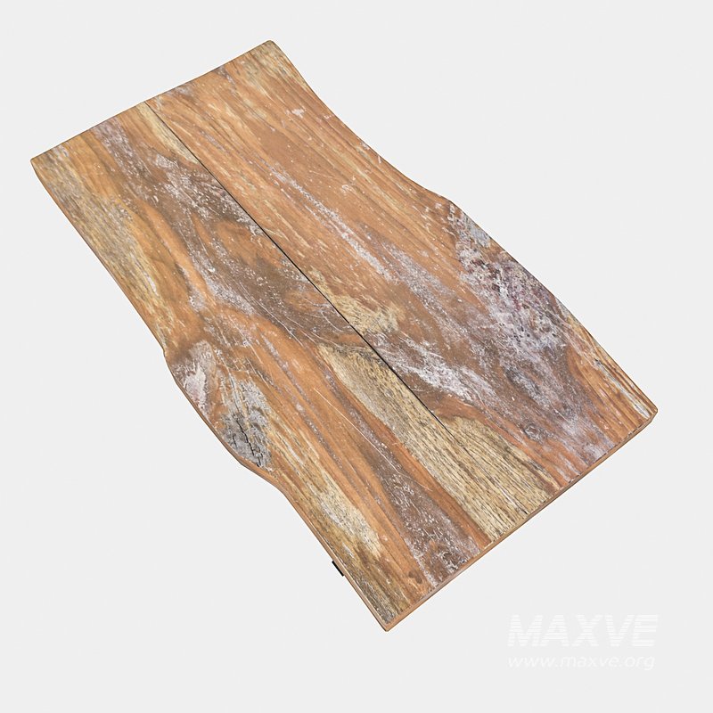 3D 3D natural wood table model 03 model model - Image 3
