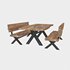 3D 3D natural wood table chair model - Thumbnail 4