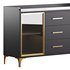 Modern Glass Door Wood Sideboard 3 - Thumbnail 2