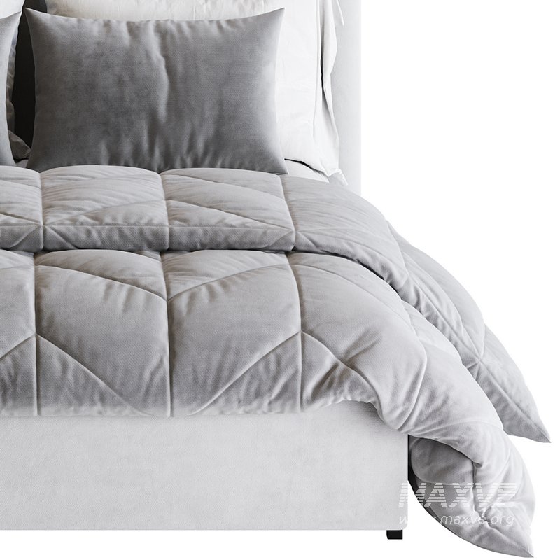 Light Wood Upholstered Panel Modern Bed - Image 22