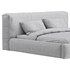 Icnoyotl suede fabric rectangular headboard modern bed I - Thumbnail 22