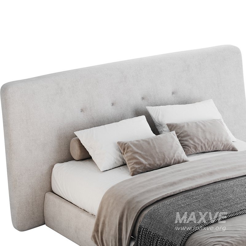 Hendricks Gray Fabric bed - Image 4