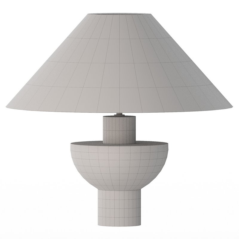 Editions brass lamp with plaster shade - Image 2