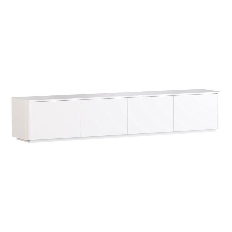 Stylish White TV Stand in Wood - Image 4