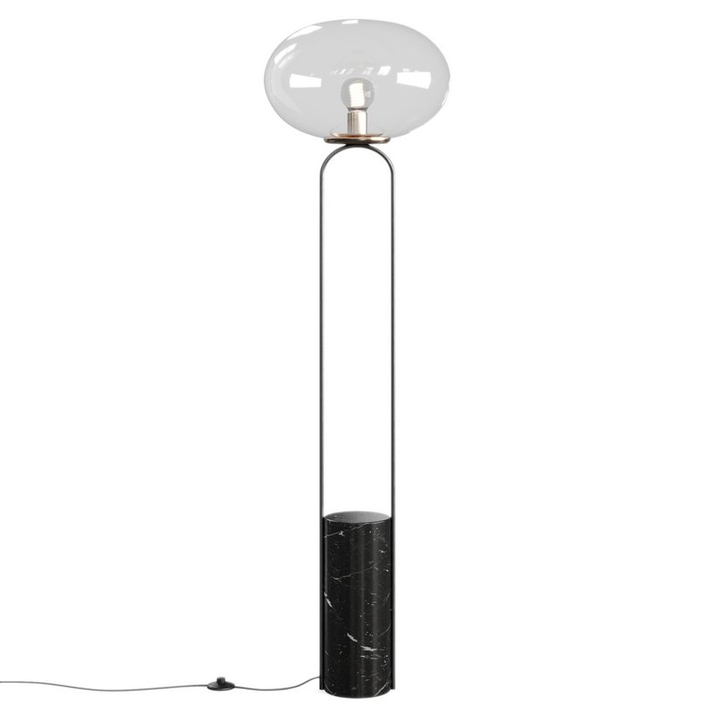 Polo black marble floor lamp by CB2 - Image 5