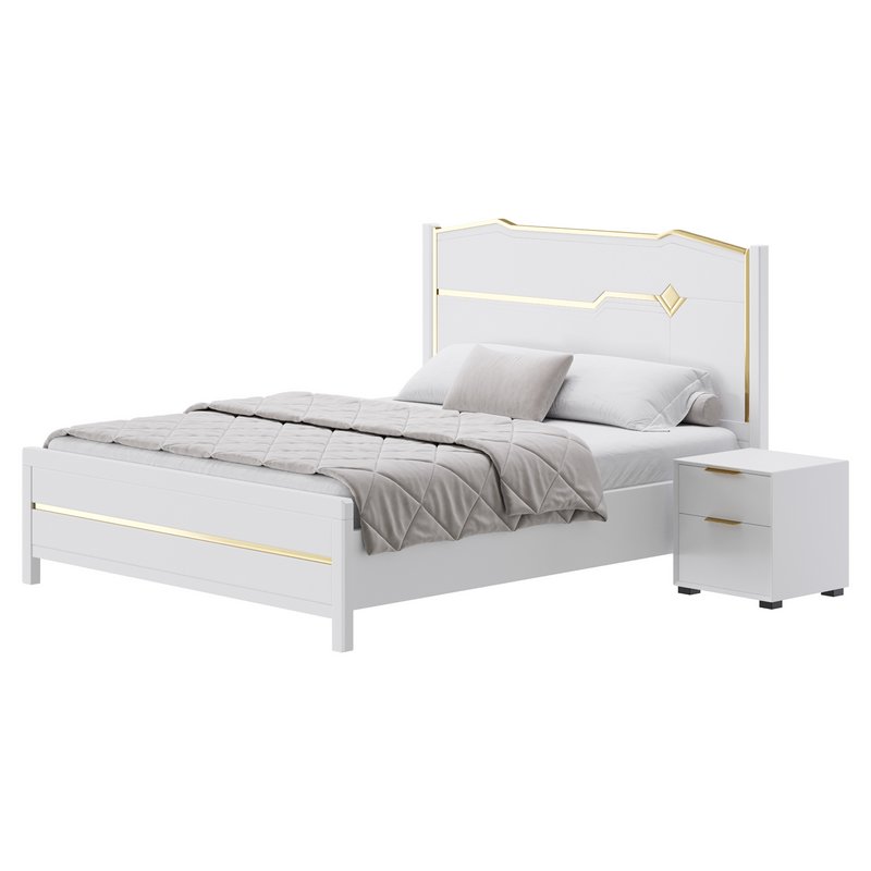 Modern White Bed I - Image 2