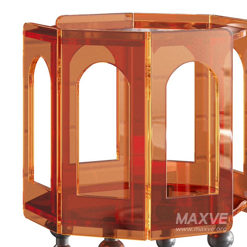 Retro Acrylic Side Table - Image 2