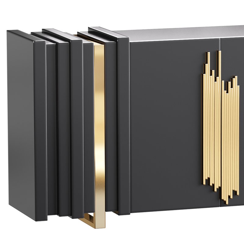 Luxury Sideboard Black Rectangular - Image 2