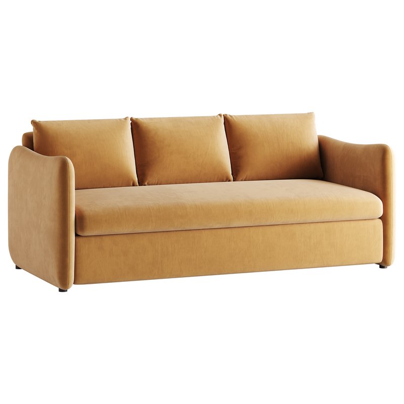WHITE PERFORMANCE FABRIC SLEEPER SOFA - Image 3