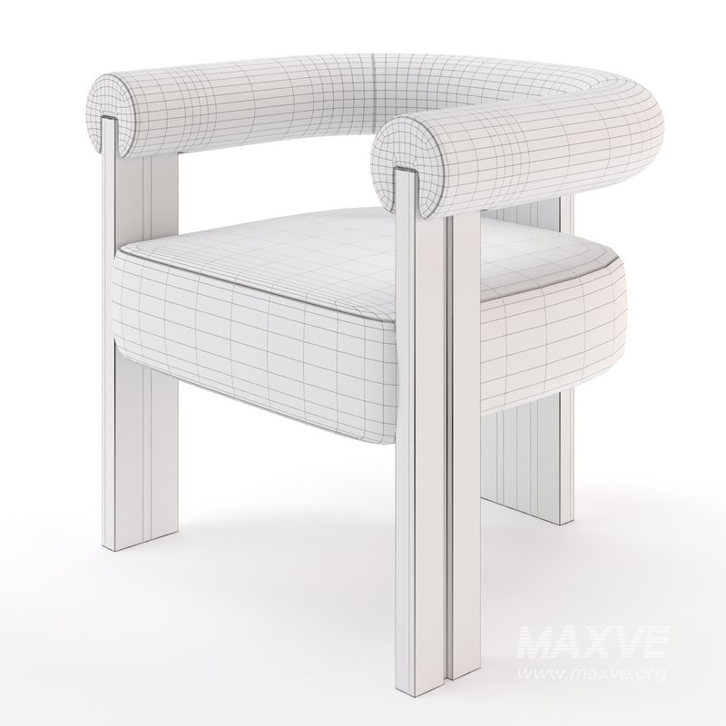 Percy Dining chair Boucle cream - Image 3