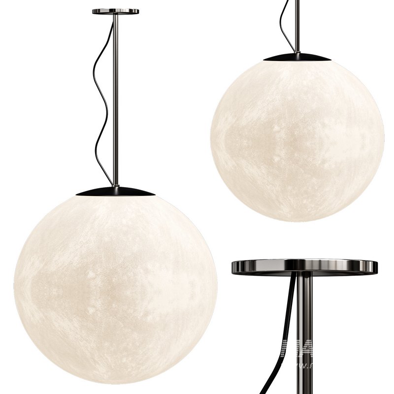 Scandinavian Style Moon Printed Pendant Lights - Image 2