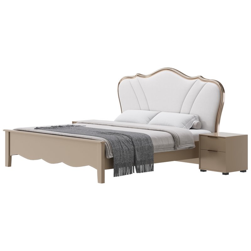 Faux Leather Upholstered Headboard Bed - Image 2