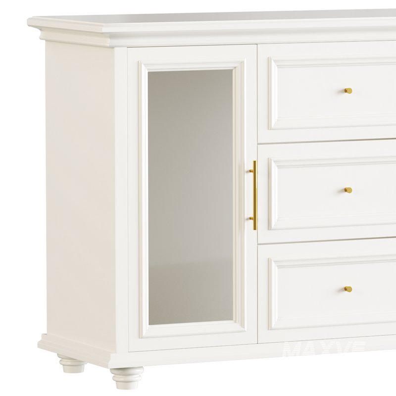 Sleek White Modern Sideboard Credenza - Image 4