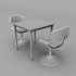 3D old chair and table - Thumbnail 6