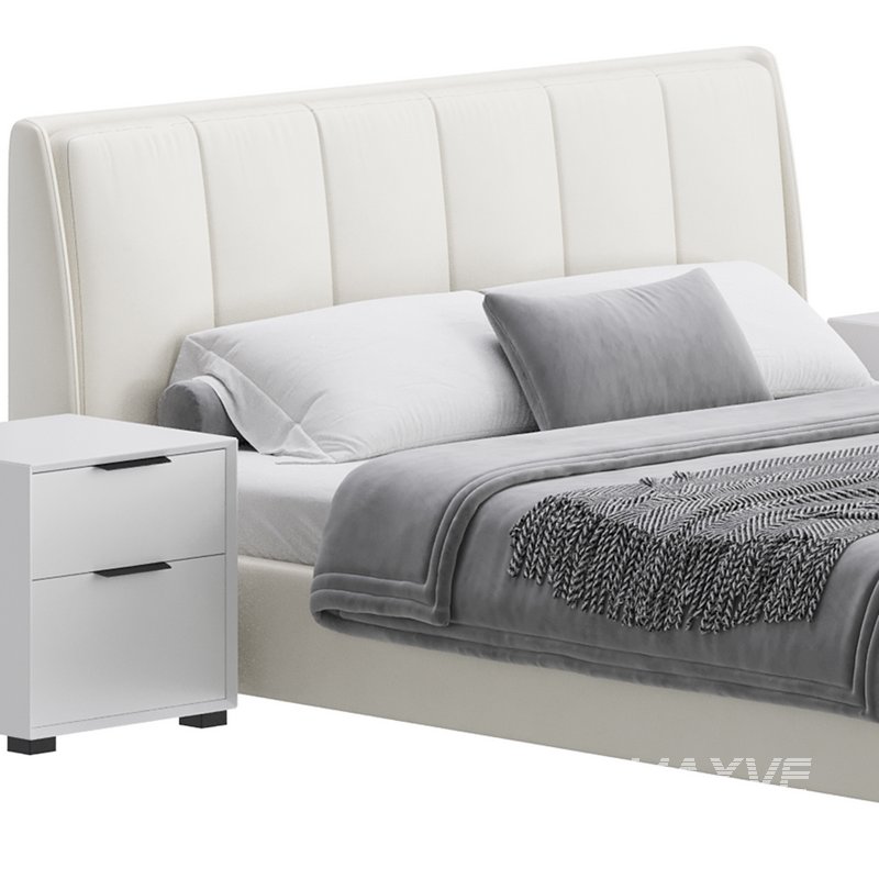 Gray Wingback Upholstered Headboard Bed - Image 6