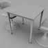 3D old chair and table - Thumbnail 8