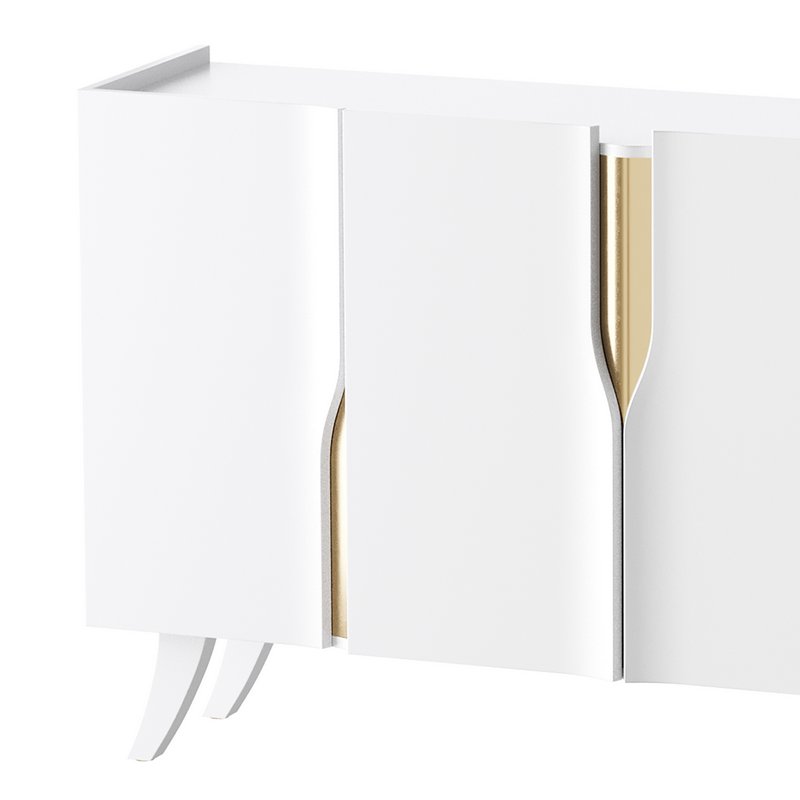 Modern White Sideboard Buffet - Image 4