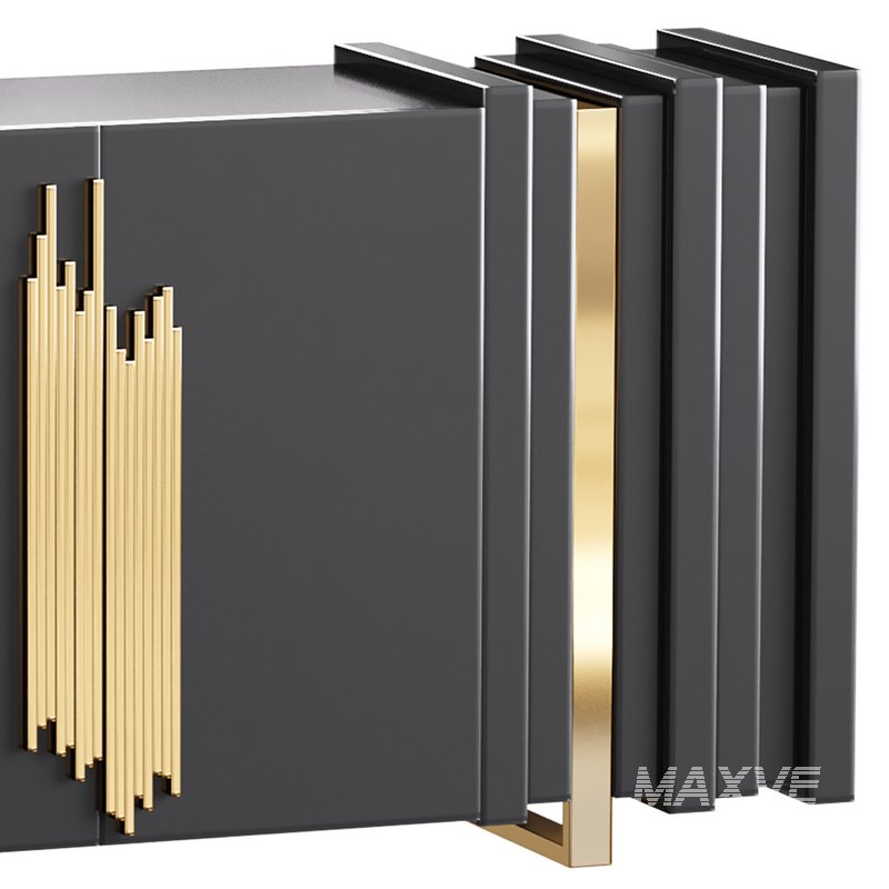 Luxury Sideboard Black Rectangular - Image 3