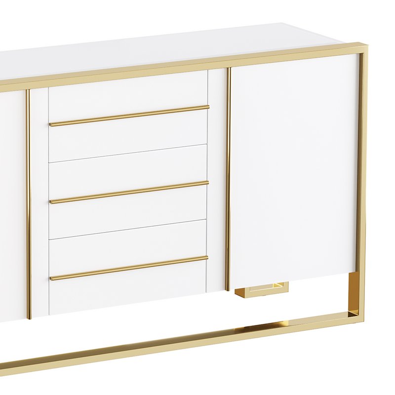 Glossy White Buffet - Image 3