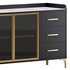 Modern Glass Door Wood Sideboard 2 - Thumbnail 3