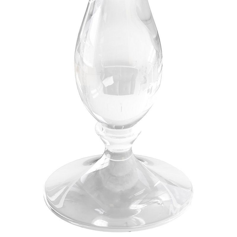 Modern Acrylic Clear Round End Table with Pedestal - Image 4