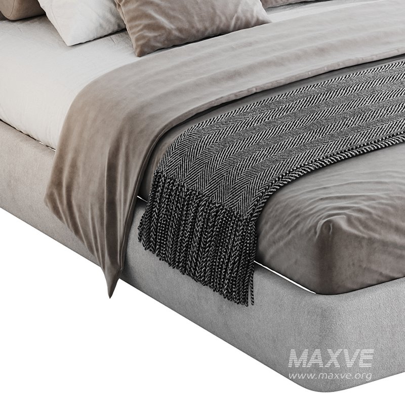 Hendricks Gray Fabric bed - Image 3