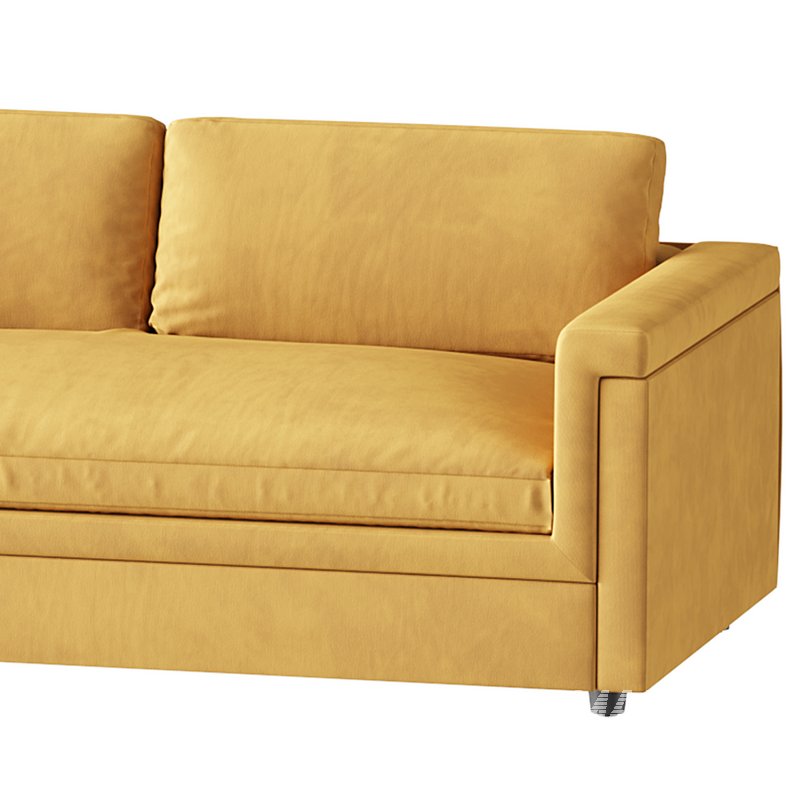 IVORY PERFORMANCE VELVET SOFA - Image 3