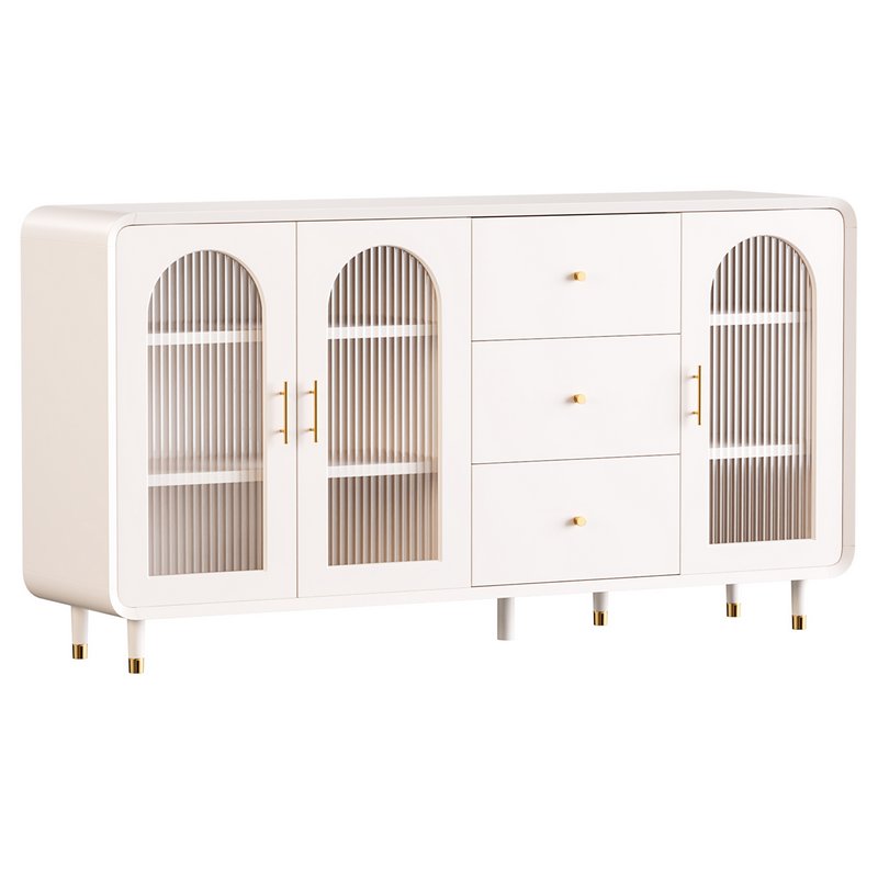 Modern White Sideboard Credenza - Image 3