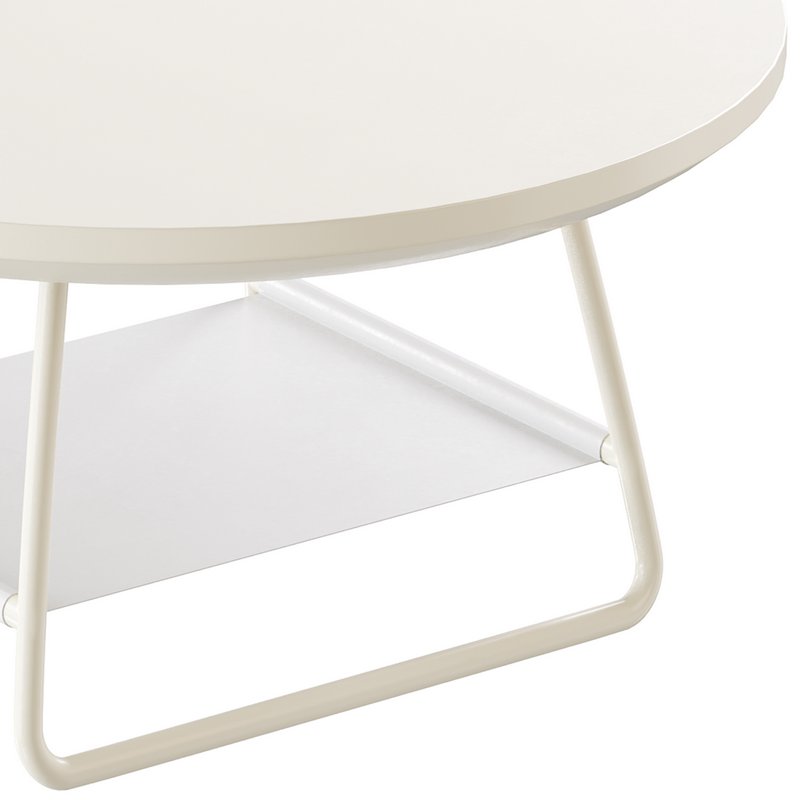 Modern Sled Round Wood Coffee Table - Image 3