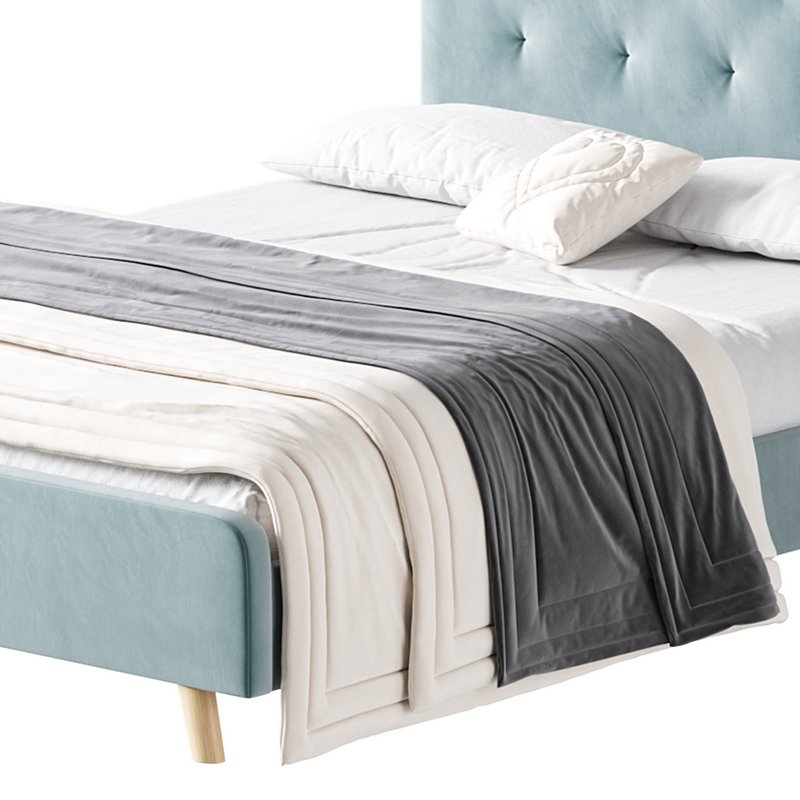 Emmerson Upholstered Low Rise Bed Frame - Image 3