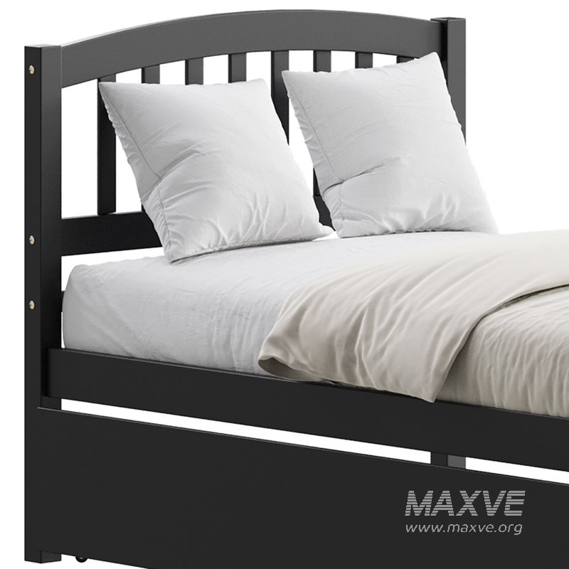 Twin Size Platform Bed Wood Bed - Image 4
