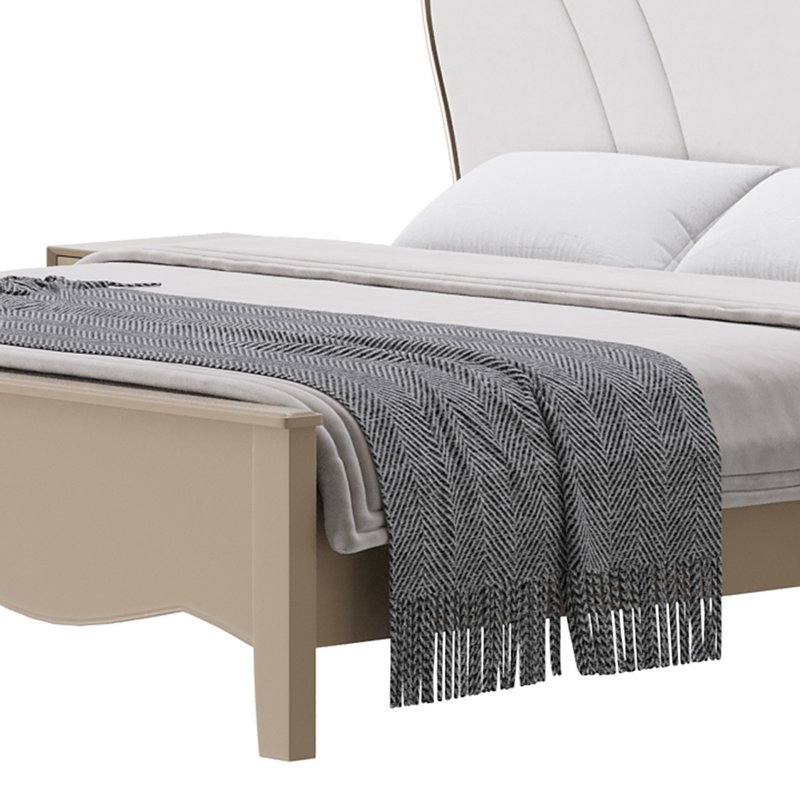 Faux Leather Upholstered Headboard Bed - Image 4