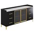 Modern Glass Door Wood Sideboard 2 - Thumbnail 4