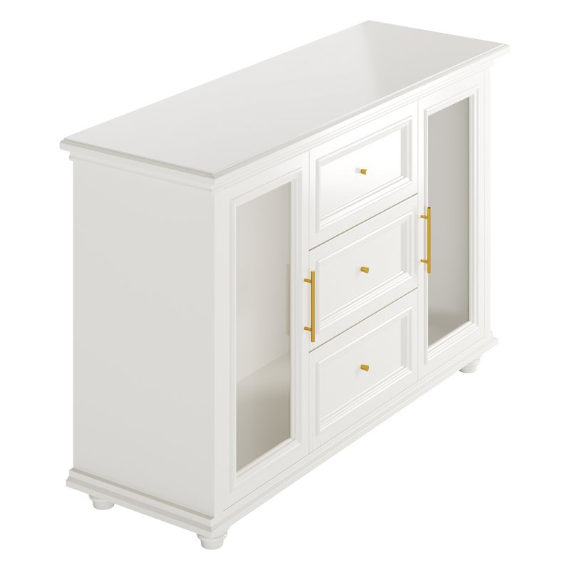 Sleek White Modern Sideboard Credenza - Image 3