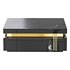 Trimied 43 Modern Black Square Storage Coffee Table Stone Top & 4 Wood Drawers - Thumbnail 3