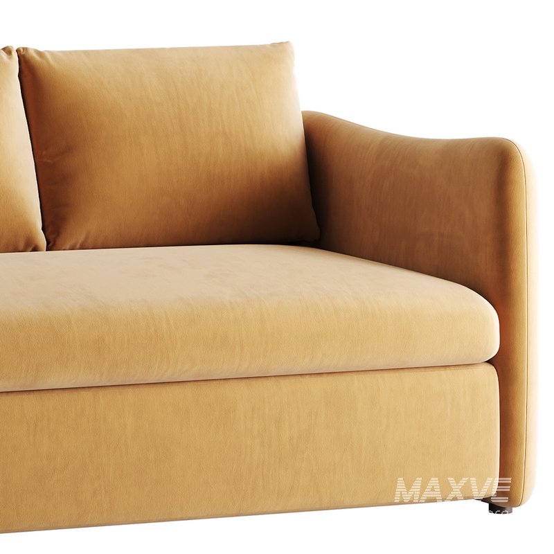 WHITE PERFORMANCE FABRIC SLEEPER SOFA - Image 2