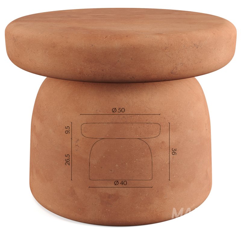 TOTOTO clay coffee table by Miniforms - Image 3