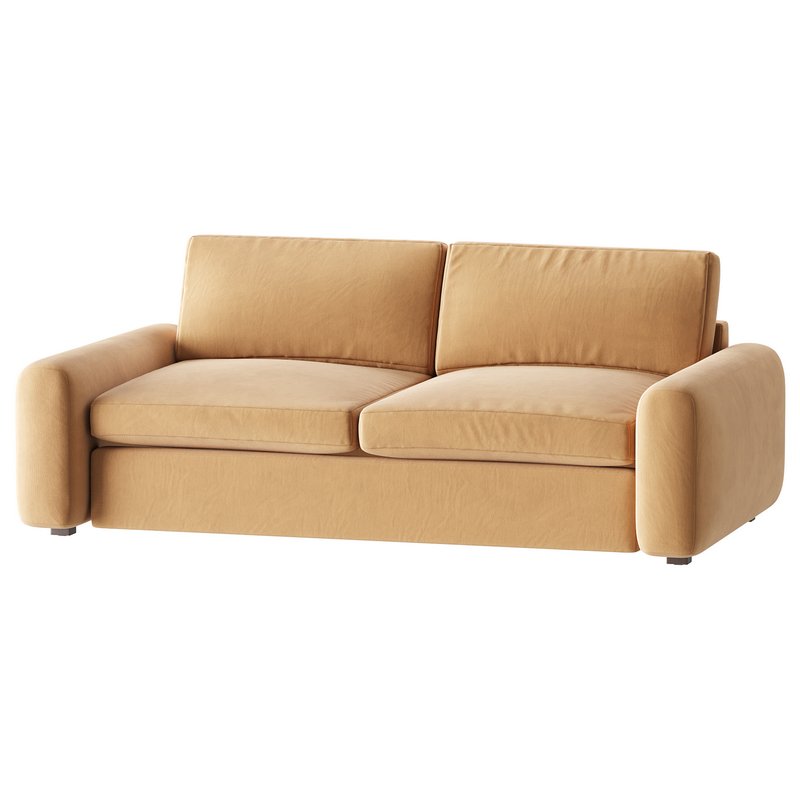 WHITE PERFORMANCE FABRIC APARTMENT SOFA - Image 4