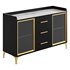 Modern Glass Door Wood Sideboard 3 - Thumbnail 4