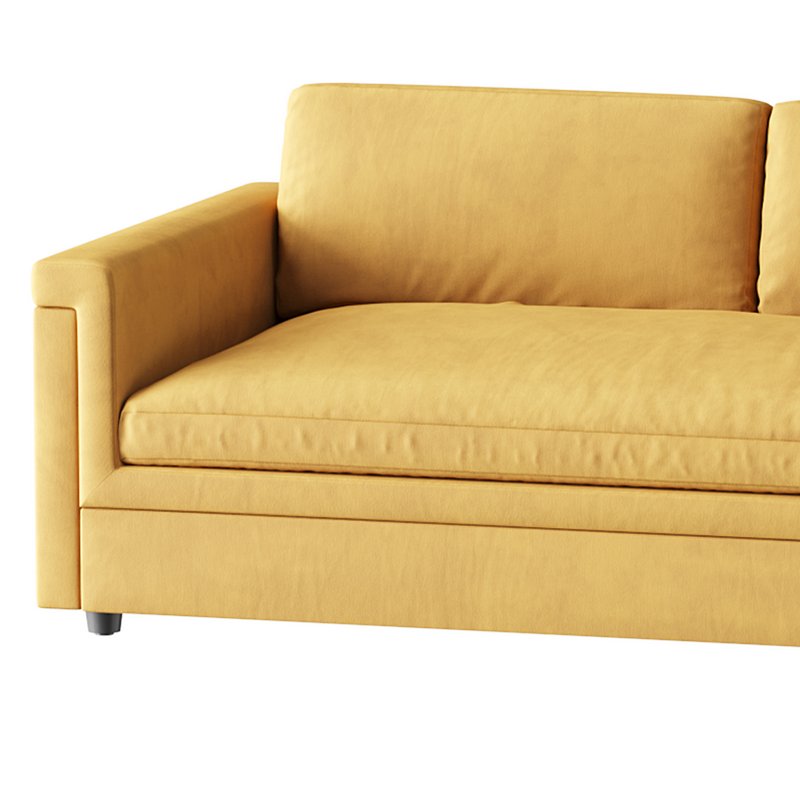 IVORY PERFORMANCE VELVET SOFA - Image 7