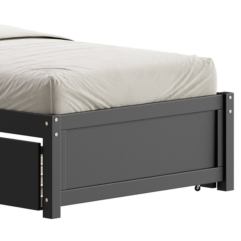 Twin Size Platform Bed Wood Bed - Image 3