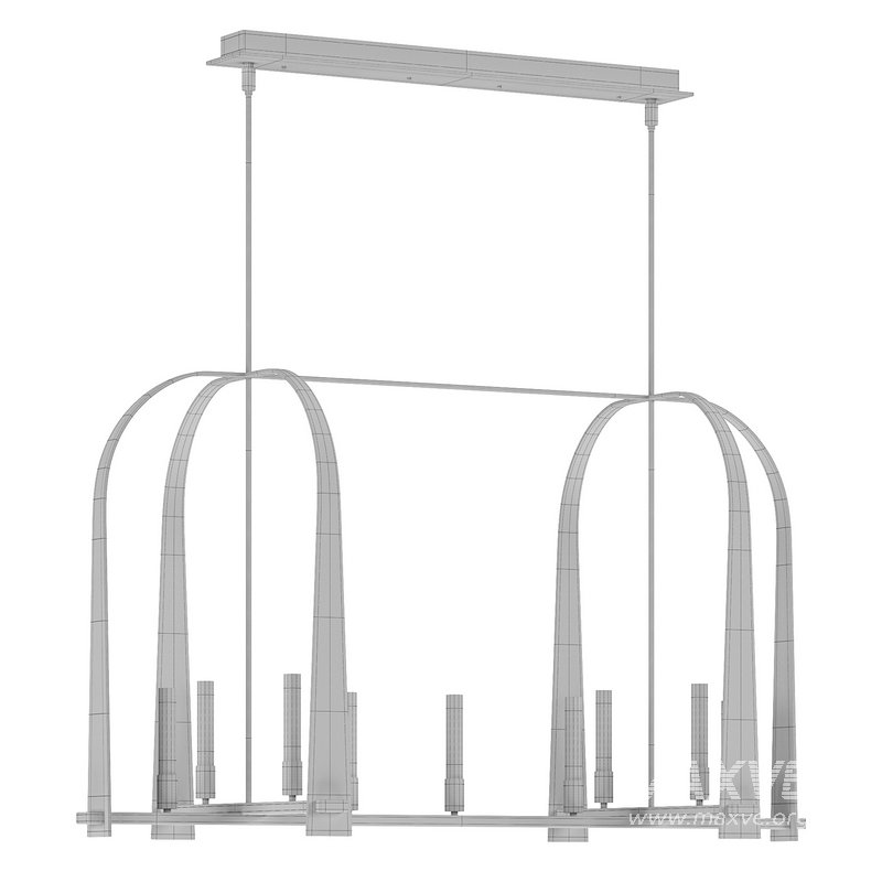 Triomphe 9 Light Linear Pendant - Image 4