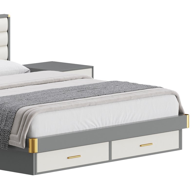 Grey Rectangular Headboard Standard Bed - Image 2