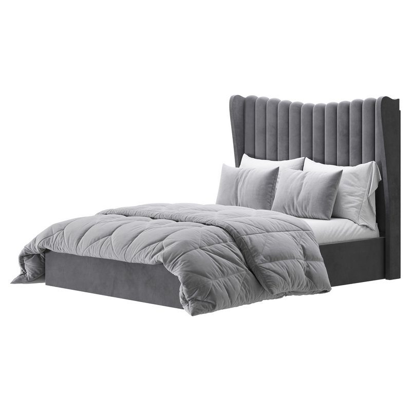 Octavia Velvet-Finish Ottoman Bed I - Image 2