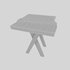 3D model natural wood bistro table 3D model - Thumbnail 4