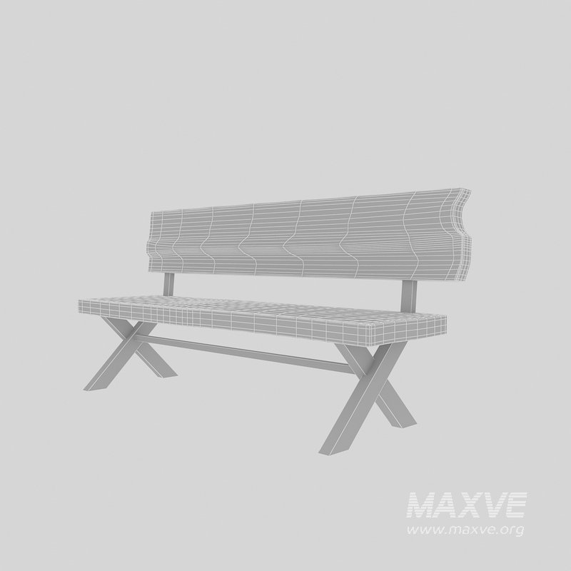 3D natural wood chair model - Image 2