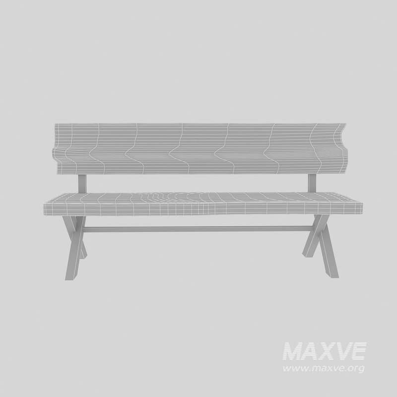 3D natural wood chair model - Image 6